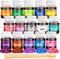 Holographic Chunky Glitter - 15 Colors Craft Glitter for Resin, Nail, Body & Jewelry Arts - With 5 Mixing Spoons